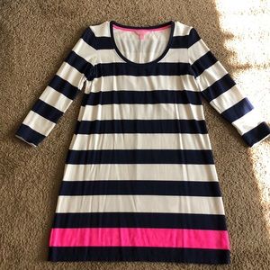 Lilly Pulitzer Devon Dress - Navy and White